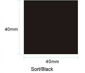 Sort/Black 40x40mm