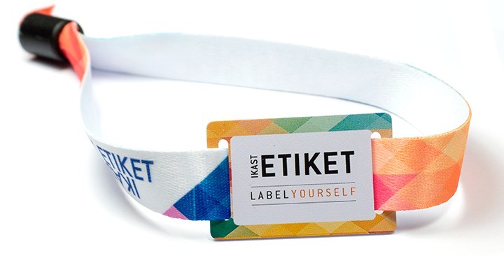 Bracelets RFID imprimés numériquement avec élément coulissant en plastique