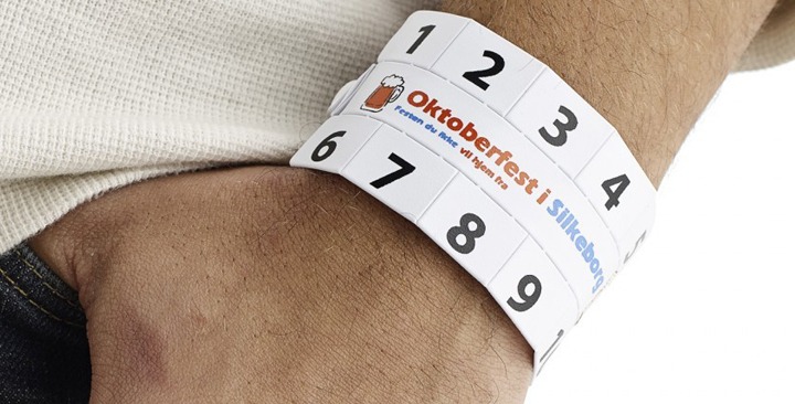 Bracelet avec coupons détachables