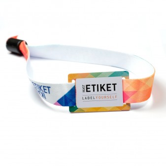 Bracelets RFID imprimés numériquement avec étiquette coulissante en plastique