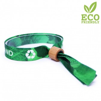 Bracelet de festival éco-responsable avec fermeture en bambou