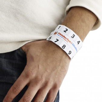 Bracelet d'entrée à coupons détachables