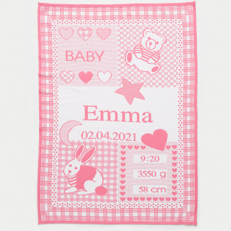 Couverture pour bébé personnalisée en coton bio