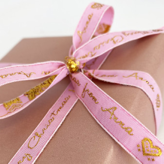 Ruban cadeau portant votre texte