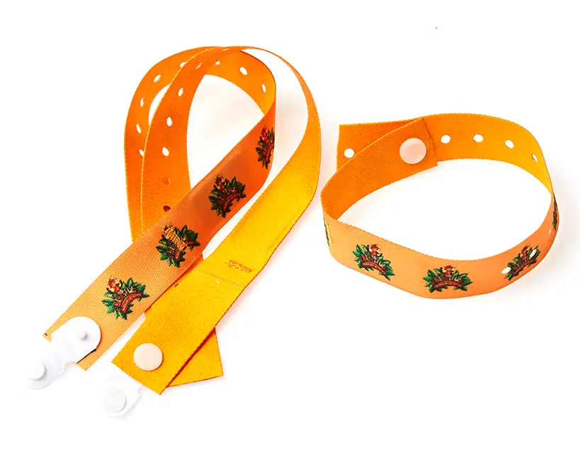 Bracelet tissé avec étiquette RFID tissée