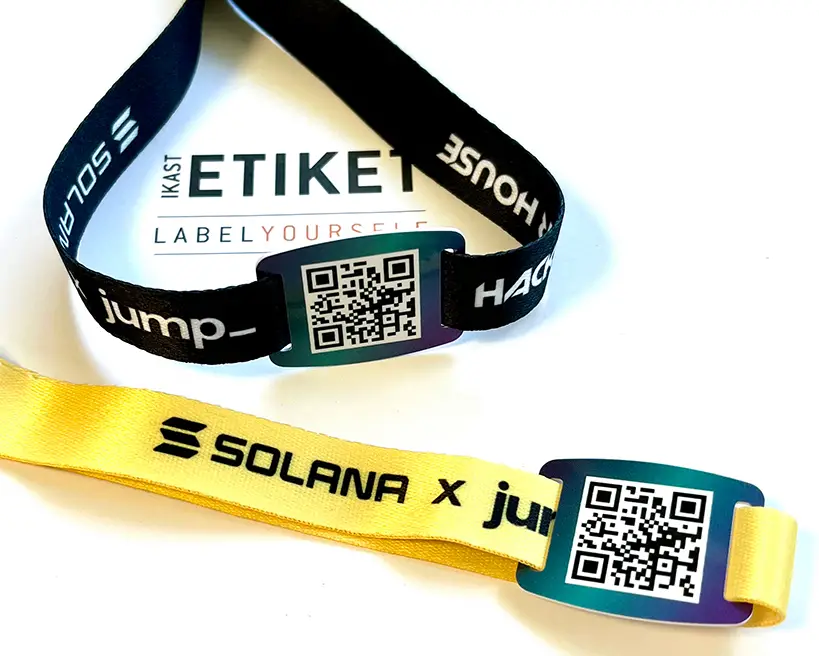 Bracelets avec code QR ou code-barres