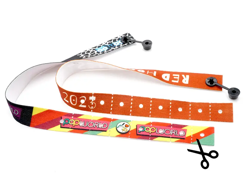 bracelet de festival avec fermeture à clip