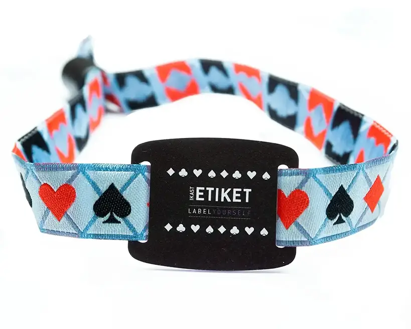 Bracelets de festival avec RFID et élément coulissant en PVC dur