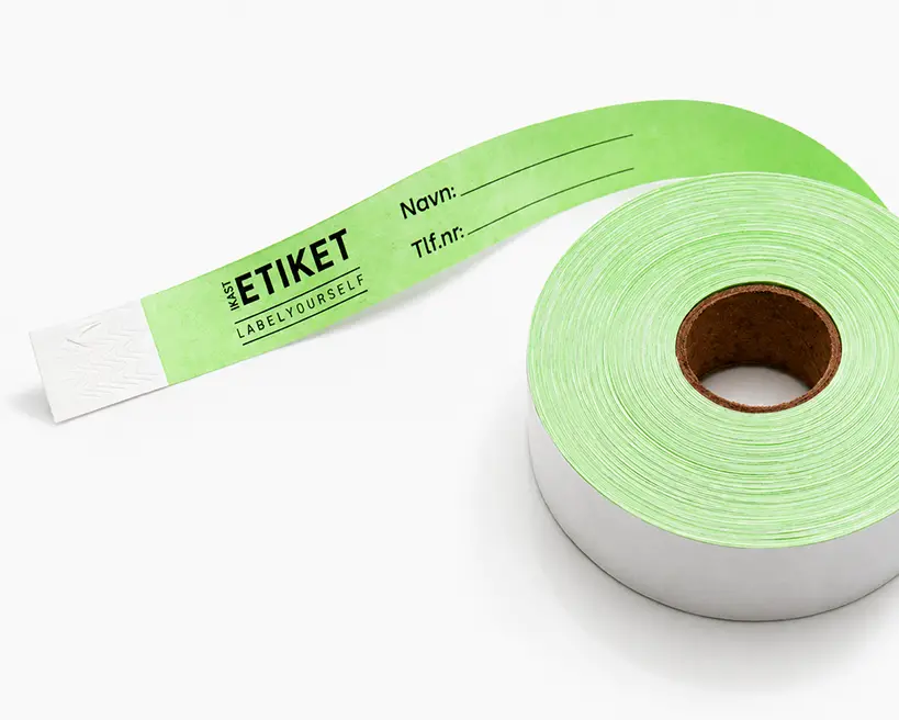 Bracelets en papier en rouleau pour distributeur