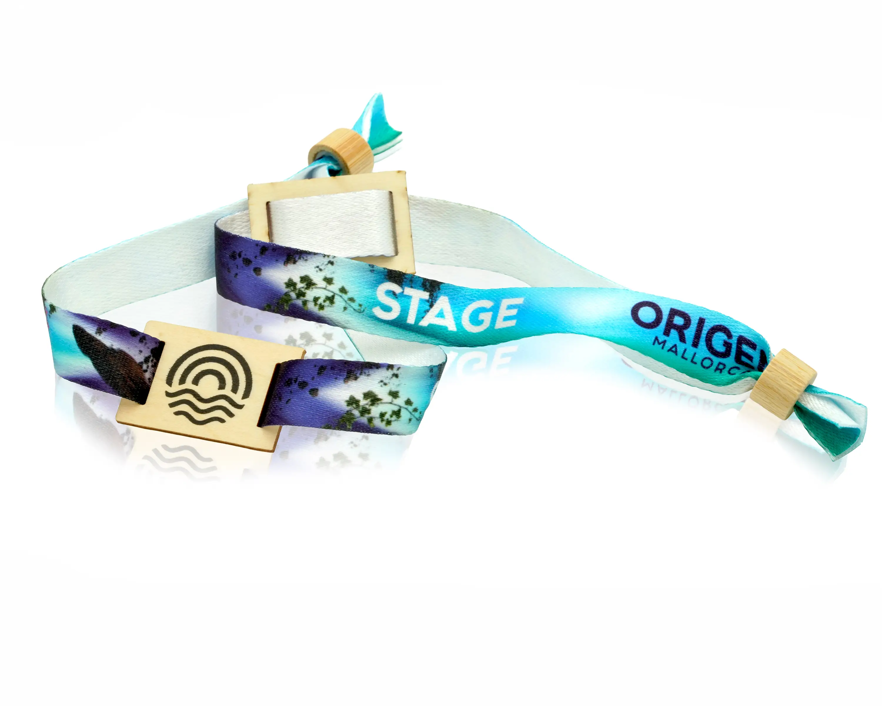 Bracelets en tissu avec slider en bois