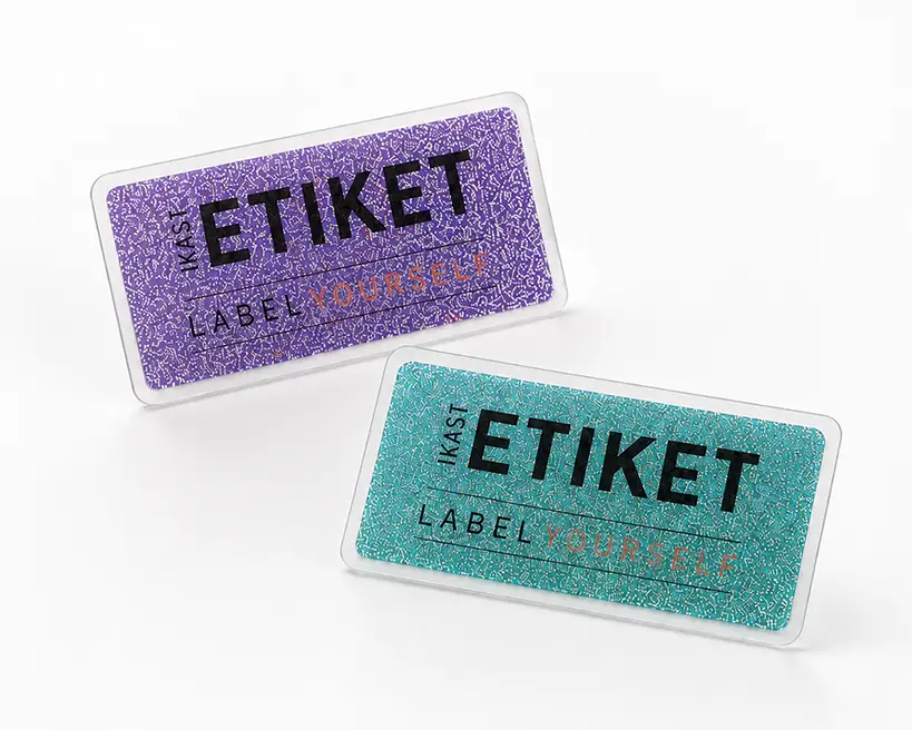 Réflecteur thermocollant avec texte et logo
