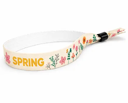 Bracelets de festival avec des fleurs dans des tons jaunes