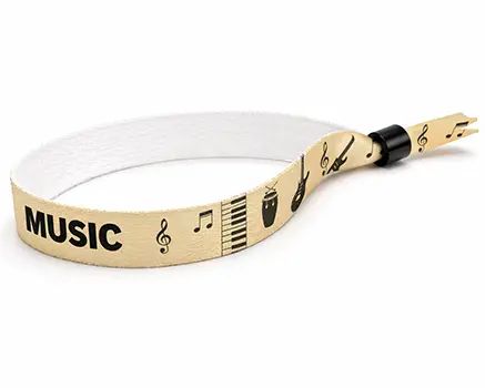 Bracelets de festival beiges pour festivals de musique