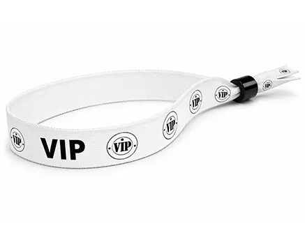 Bracelets de festival VIP avec texte noir