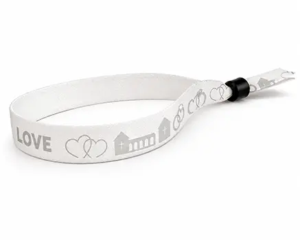 Bracelets de festival blancs pour mariages