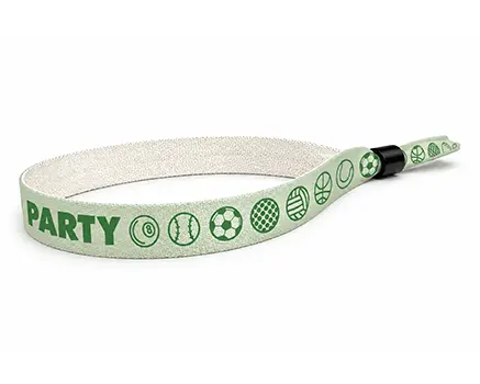 Bracelets de festival verts avec ballons
