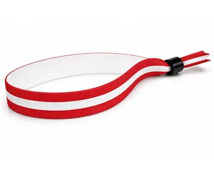 Bracelets de festival avec rayures rouges et blanches – Danemark