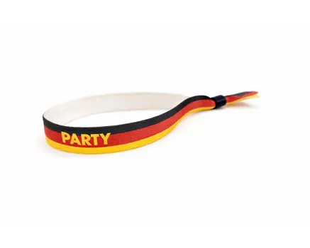 Bracelets de festival avec rayures noires, jaunes et rouges – Allemagne