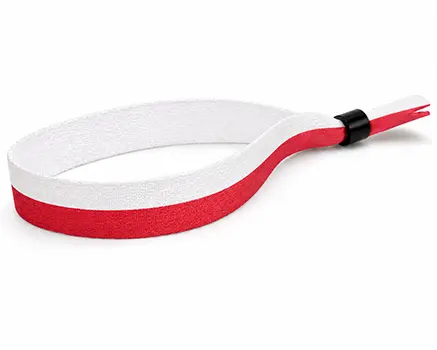 Bracelets de festival avec rayures rouges et blanches – Pologne