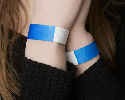 Bleu Bracelets en papier Tyvek