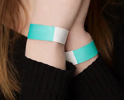 Bleu océan Bracelets en papier Tyvek