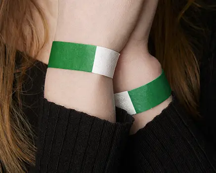 Vert Bracelets en papier Tyvek