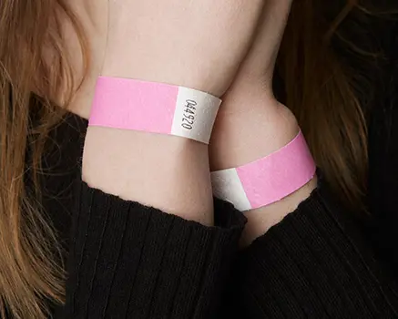 Rose bébé Bracelets en papier Tyvek