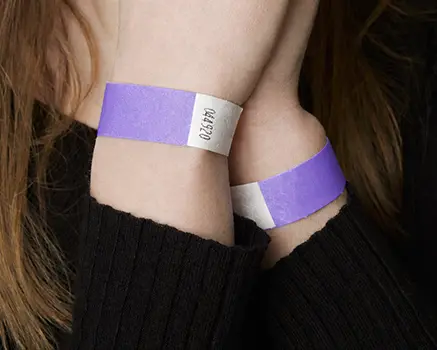 Lavande Bracelets en papier Tyvek