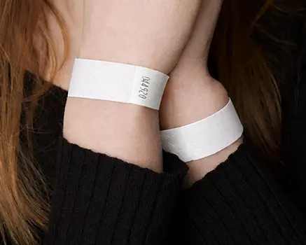 Blanc Bracelets en papier Tyvek