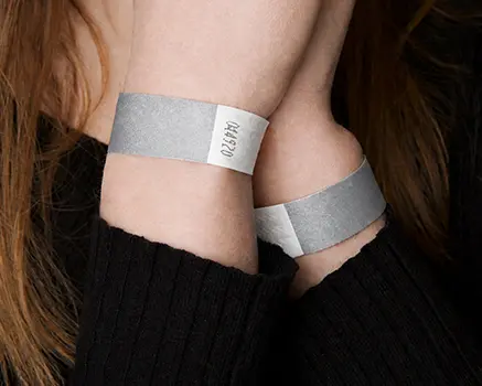 Argent Bracelets en papier Tyvek