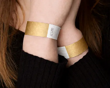 Or Bracelets en papier Tyvek